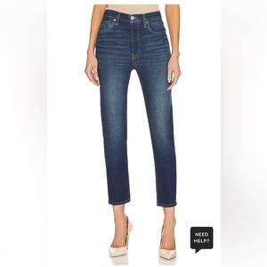 RE/DONE 90's High Rise Ankle Crop in Deep Sapphire